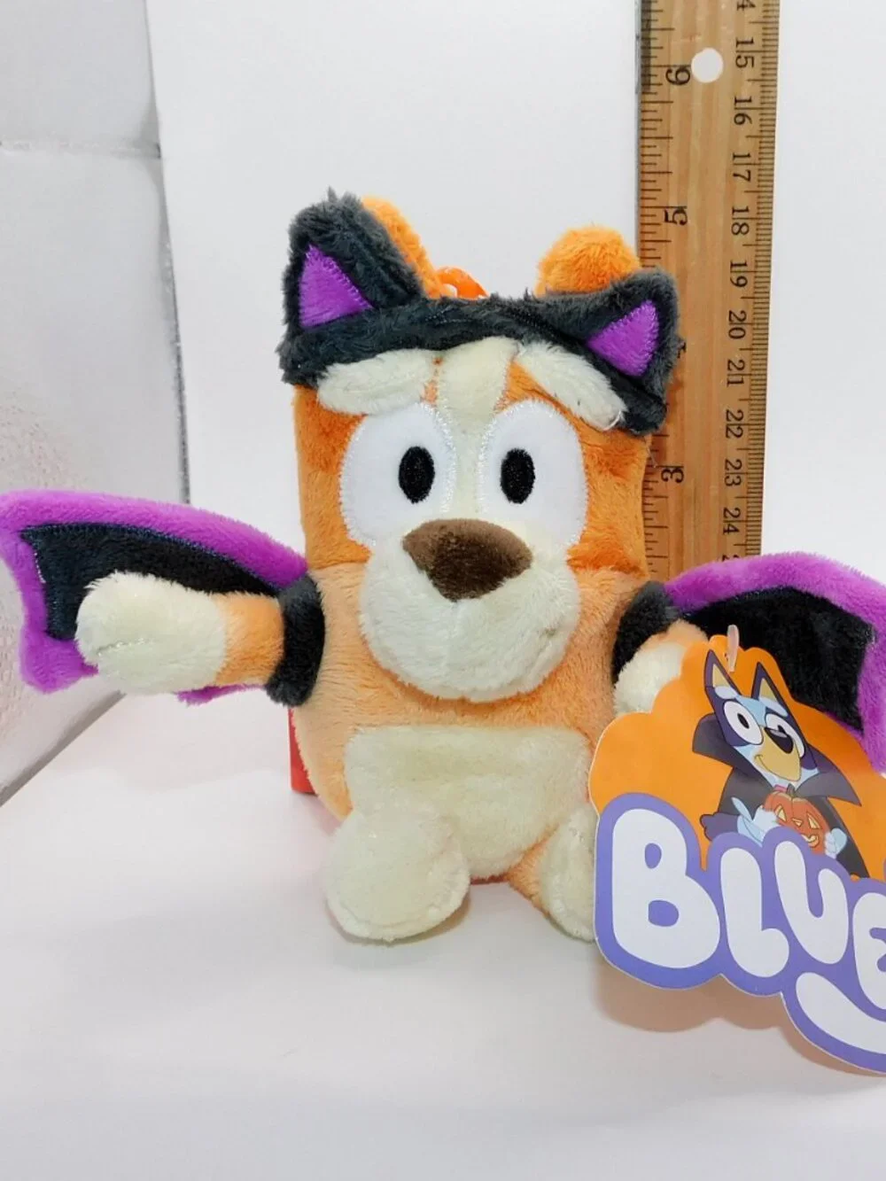 Bingo Halloween Plush Bag Clip Bat Bluey Keychain Stuffed Animal Dog NEW